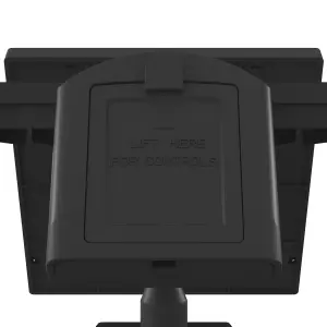 GoodHome Black Solar-powered Cool white Integrated LED Floodlight 800lm