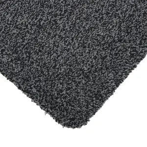 JVL Tanami Machine Washable Doormat and Runner, Charcoal