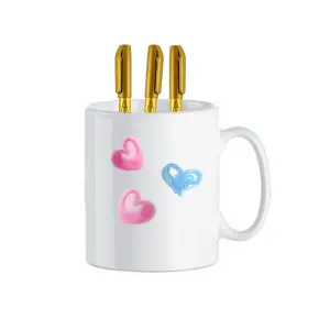 DIY Colour Your Own Mug Kit - Ceramic Mug with 3 Special Markers