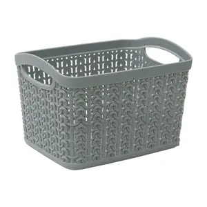 Knit Loop Storage Baskets (Set of 3) Grey