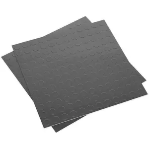 16 Pack Peel and Stick Silver Coin Vinyl Floor Tiles - Durable and Stylish