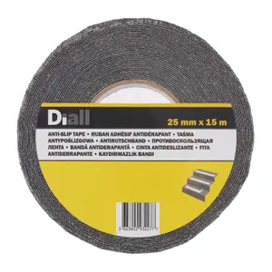 Diall Black Anti-slip Tape (L)15m (W)25mm