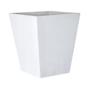 Maison by Premier Polyresin Vase White Polyresin Square Edged Vase