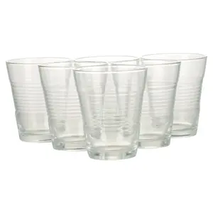 URBNLIVING 32cm Height Water Bottle Jug & 6 Drinking Glasses Tumblers  Glassware Set