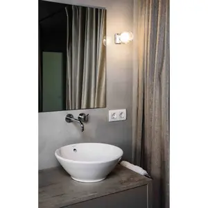 Luminosa Perla Bathroom Chrome Globe Wall Light 1x g9 IP44