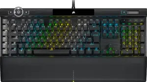 CORSAIR K100 RGB Optical-Mechanical Wired Gaming Keyboard – OPX Linear Switches – PBT Double-Shot Keycaps – Elgato Stream Deck Integration – Icue