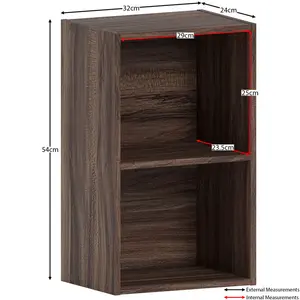 Gerardi Standard Bookcase Walnut / 54 cm H x 32 cm W