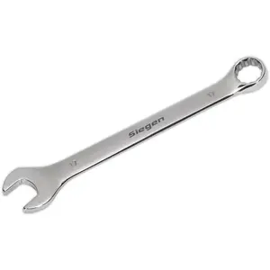 Durable 17mm Hardened Steel Combination Spanner with Polished Chrome Finish