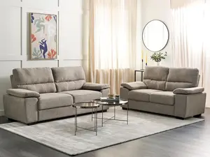 Fabric Sofa Set Light Brown VOGAR