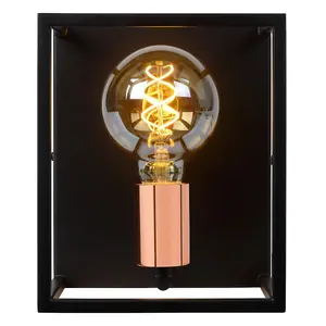 Lucide Arthur Modern Wall Light - 1xE27 - Black