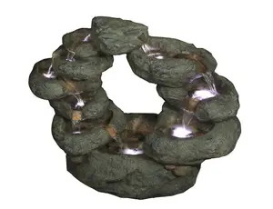 Aqua Creations 10 Fall Oval Rock Solar Water Feature