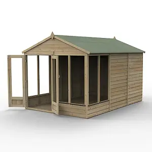 Beckwood Apex Summerhouse 8x12 - Double Door - 6 Windows