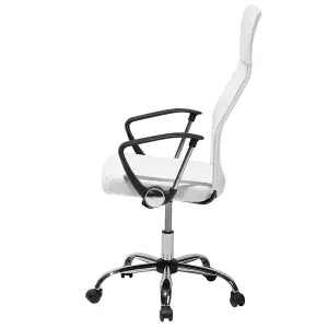 Beliani Minimalist Office Chair White DESIGN