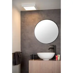 Lucide Brice-Led Modern Flush Ceiling Light Bathroom - LED Dim. - 1x30W 3000K - IP44 - White