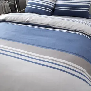 Edelsten Cotton Blend Duvet Cover Set with Pillowcases Blue / Double Duvet Cover + 2 Standard Pillowcase