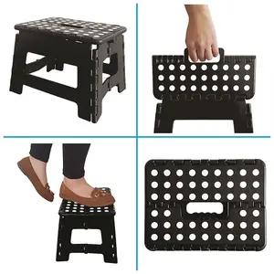 Streetwize Home Kitchen & Garden Durable Plastic Multi Purpose Foldable Small Step Up Stool