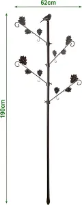 DIVCHI Bird Feeders Hanging Station With Leaves Outdoor Home Garden Bird Feeding Pole