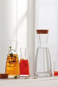 Bormioli Rocco - Ypsilon Glass Carafe With Cork Lid - 1.1 Litre