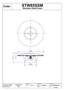 McAlpine Mushroom Flange Only for Chrome Shower Trap  85mm Flange      STW85SSM