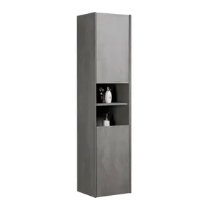 Nebula Tall Storage Unit in Concrete