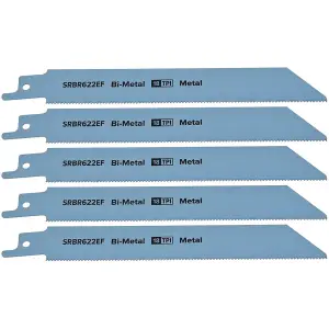 Reciprocating Saw Blade Metal 150mm 18tpi Bi Metal Pack of 5 by Ufixt