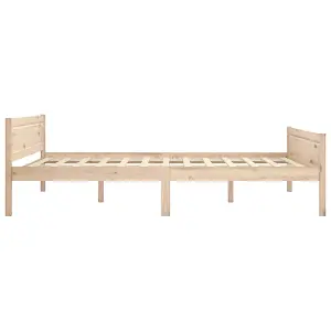 Berkfield Bed Frame Solid Pinewood 140x200 cm