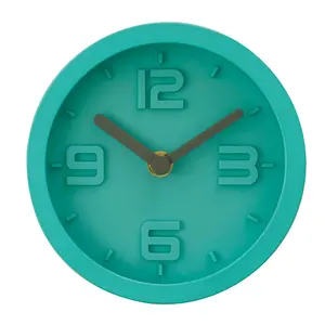 Interiors by Premier Elko Cyan Finish Embossed Wall Clock