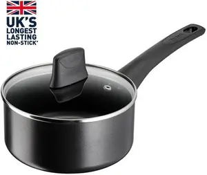 Tefal Titanium Force Non-Stick Aluminium Saucepan, 16Cm, Black