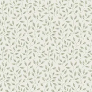 Galerie Apelviken Green White Leaf Trail Smooth Wallpaper