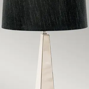 Luminosa Ascent Table Lamp with Round Tapered Shade, Polished Nickel