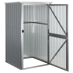 Berkfield Garden Tool Shed Grey 88x89x161 cm Galvanised Steel