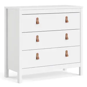 Barcelona Chest 3 drawers in White