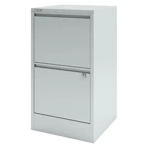 Home Filer 41.3cm Wide 2 -Drawer Solid Wood File Cabinet Grey