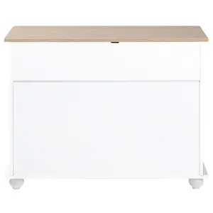 Beliani Rustic 3 Drawer Chest White EVERETT