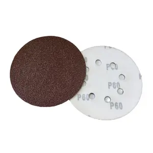 10 x Assorted Grit Hook and Loop 125mm Plain Sanding Disc Sheets, Orbital Sander