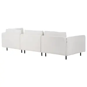 Left Hand Modular Fabric Corner Sofa Beige EGERIS