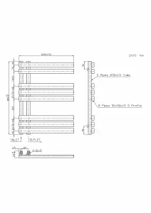 Rinse Bathrooms Designer WiFi Thermostatic Electric Bathroom Heated Towel Rail Radiator with Timer D Shape Tube 800x600mm Chrome