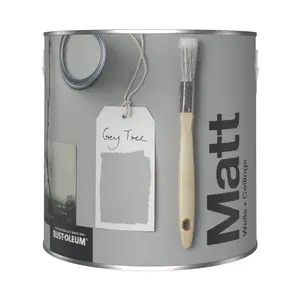 Rust-Oleum Washable Matt Wall Paint - Grey Tree 2.5L