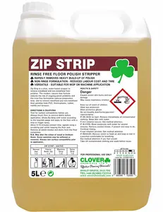 Clover Chemicals Zip Strip Rinse-Free Floor Polish Stripper 5l