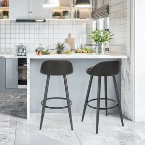 Ackeron 70Cm Bar Stool (Set of 2) Anthracite