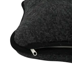 Pure Merino Wool Pillow - Black