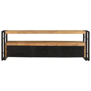 Berkfield TV Cabinet 120x30x40 cm Solid Wood Mango