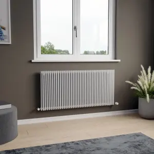 Agadon Aurora Designer Radiator 600 x 1260 mm White - 3515 BTU - 10 Years Guarantee