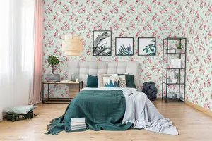 SK Filson Aqua Floral Wallpaper