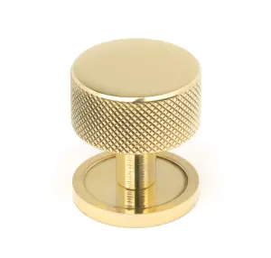 From The Anvil Polished Brass Brompton Cabinet Knob - 32mm (Plain)