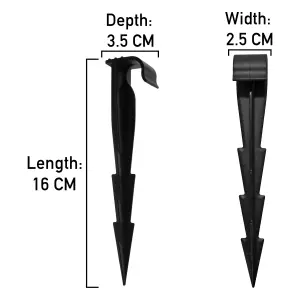 Ground securing pegs for garden irrigation seep Hose,Soaker Hose,drip line,Weeping Pipe (Pack of 25))