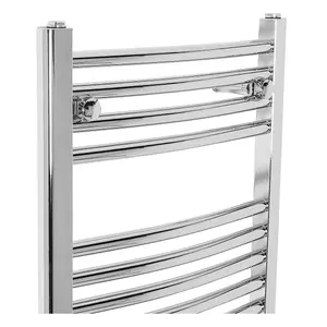 Right Radiators 900x450 mm Bathroom Curved Heated Towel Rail Radiator Warmer Ladder Chrome