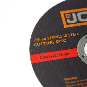 JCB Metal Cutting Discs 125mm (5'') x 1 x 22.23mm, 25 Pack JCB-SSCUT125-1-25PK