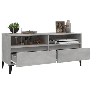 Berkfield TV Cabinet Concrete Grey 100x34.5x44.5 cm Engineered Wood