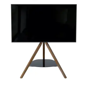 AVF FSL1000HOXDWB Hoxton Tripod TV Stand with Bracket for up to 70 inch TVs - Dark Wood